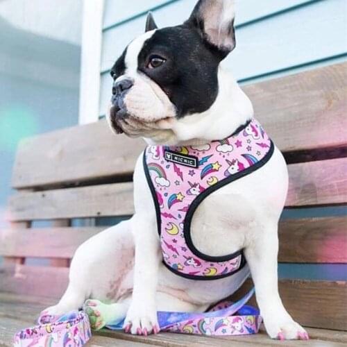 Pet Dog Harness No Pull Dog Vest Harness for Small Medium Dogs Breathable Pets Puppy French Bulldog Dog Harness Leash Set
