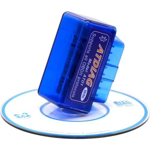 Super mini ELM327 V2.1 Bluetooth Power Switch 16Pin OBD2 Code Reader