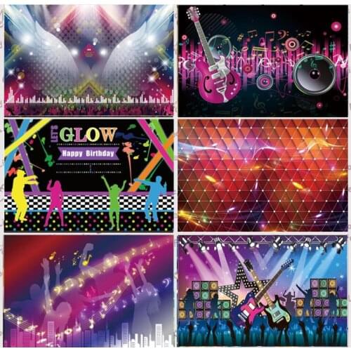 Social Media Photography Backdrop 80s 90s Music Disco Dance Show Time Birthday Party Photo Studio Background Decor Banner Prop