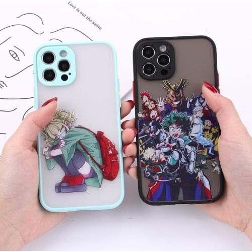 Japan Anime my hero academia Case For iphone XS XR 12 Mini 11 Pro MAX Hard Matte Shockproof Cover For iphone 7 8 plus Phone Case