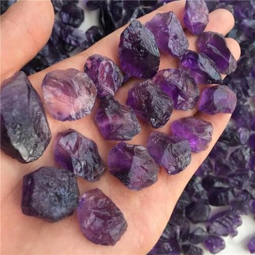 50g 1cm Bulk Raw Stone Dark Amethyst Irregular Natural Rock Purple Mineral For Chakra Healing Specimen Collection Garden Decor