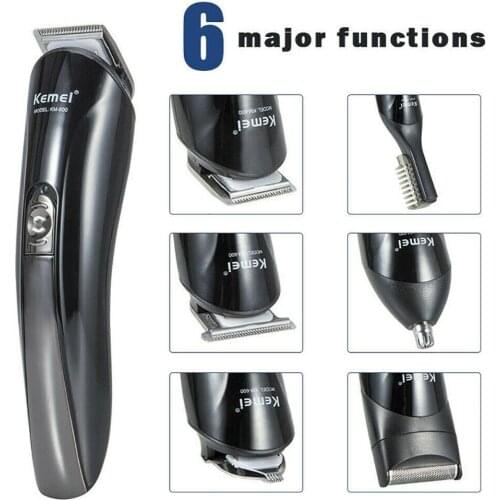 6 in 1 Electric Hair Beard Trimmer Rechargeable Hair Clippers Shaving Machine Men Styling Tools Shaver Razor