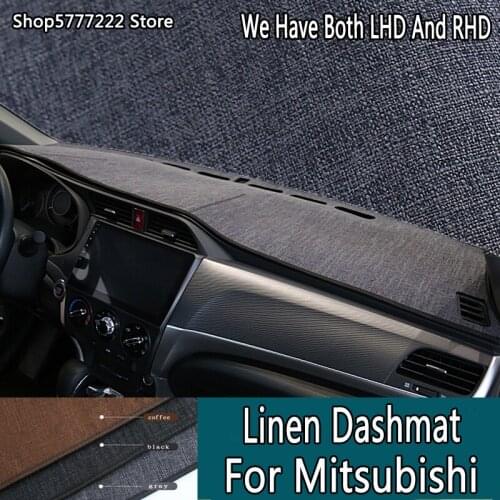 Car styling accessories Linen noslip dashmat dashboard cover for Mitsubishi Mirage G4 Eclipse Cross XPANOER ATTRAGE L200 Triton