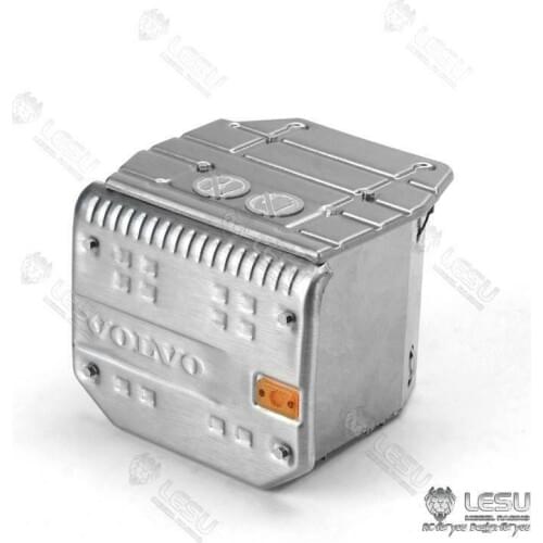 LESU Metal Exhaust Tank Side Marker Lights for 1/14 RC TAMIYA VOLVO FH16 Tractor Truck DIY Model Car