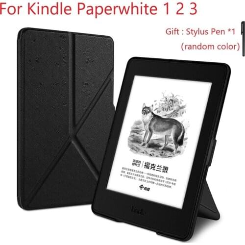 Stand Case For Kindle Paperwhite 1 2 3 PU Leather Smart Cover For Kindle E-Book DP75SDI Tablet Protective Shell Folding Bracket