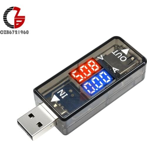 DC 3.3-18V LED Digital Voltmeter Ammeter Red Blue Dual Display USB Tester Charger Doctor Car Power Bank Voltage Current Meter
