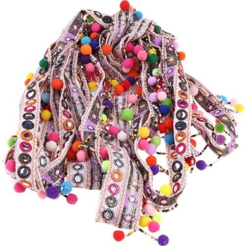 DIY Handmade Bohemian Style Beads Tassel Lace Trim Ribbon Pompom Sewing On Clothes Craft Accessories Fringe Braid Dropshipping