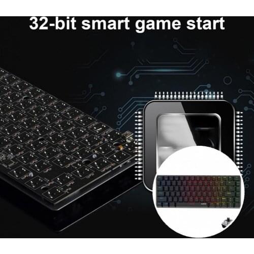 Long Service Life Lightweight 82 Keys Office Mechanical Keyboard for Gaming