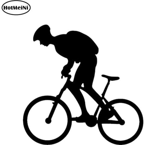 HotMeiNi Cycling Lovers Road Bike Swim Run Ironman Triathlon Sports Vinyl Decal For SUV Truck Window Car Sticker Home Wall