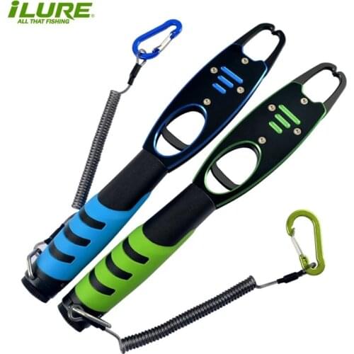 1PC 2Color 228g 28.8cm Aluminum Alloy With Weight Scale Fish Lip Gripper Fishing Plier Fishing Accessory Tool Fishing Grip