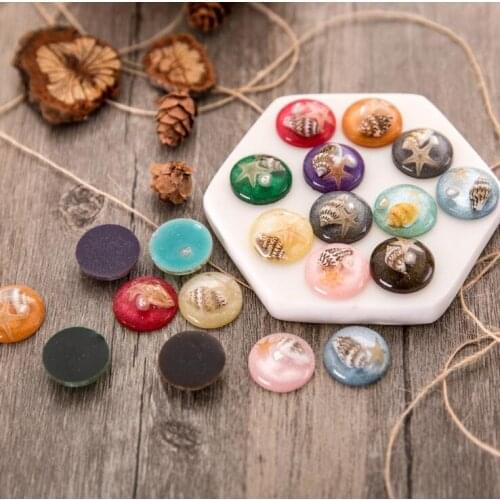 6pcs Resin Flatback Shell Pearl Pattern Cabochons Fit 20mm 25mm Base Cabochons Jewelry Accessories