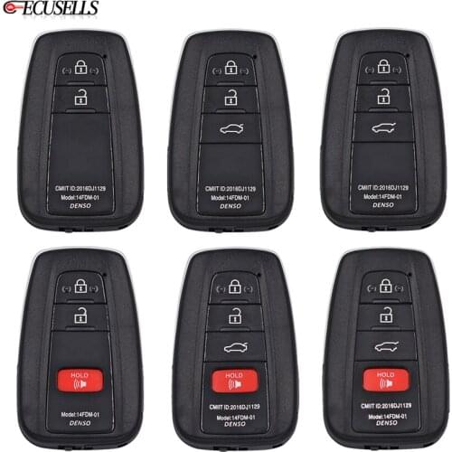 2/3/4 Button New Replacement Remote Car Key Shell Case Insert Key Blade For Toyota Avalon C-HR RAV4 Prius Camry 2018 2019