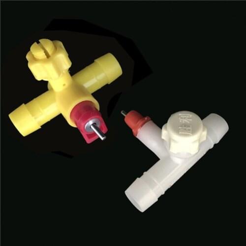 15mm Chicken Nipple drinking Tee connector with Fixing nut Birds Drinking Fountains Equipment Nipple drinkers 2 Pcs