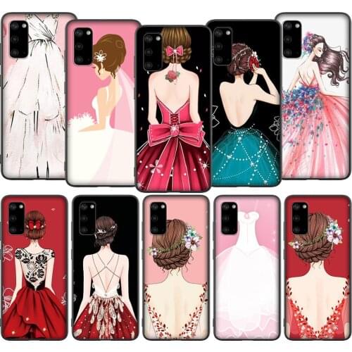 T22 Beautiful Wedding Dress Girl Case for Samsung A01 A10 A11 A20 A20E A21 A30 A40 A41 A50 A51 A60 A70 A71 A81 A91 M10 M20 M30