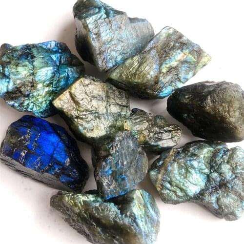Colorful Natural Labradorite Crystal Rough Stone Moonstone Raw Gemstone Moonlight Healing Decoration Crafts