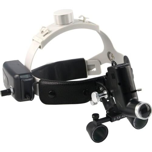 ENT 5W LED Dental Portable Surgical One-Way Headlight with 2.5X Binocular Loupes