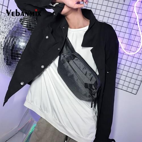 Men Male Casual Functional Fanny Pack Black Waterproof Waist Bag Money Phone Belt Bag for Travel Fashion Waist Pack Wallet Purse