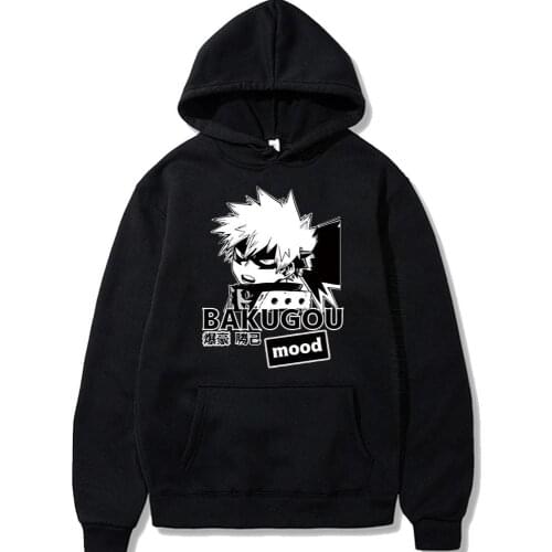 Anime Bakugou Katsuki Cosplay Hooded Tops My Hero Academia Costume Pullover Hoodies Harajuku Japanese Anime Clothes For Men