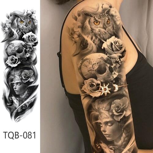 Sticker Large Temporary Tattoo Waterproof Fake Tattoo Body Art Arm Fake Tattoo Female Men Lasting Exquisite Forest Tattoo