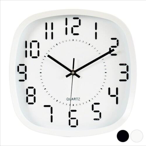 Wall Clock Black White (31 x 4,5 x 31 cm)