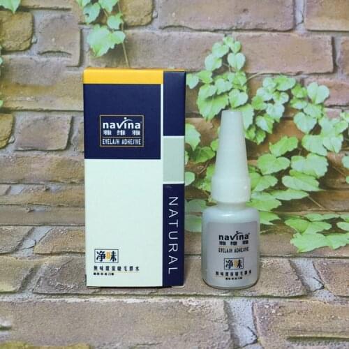 NAVINA 10ml/bottle Fake Individual Lashes Glue hight quality Transparent tasteless Liquid Eyelash Glue Eye lash Adhesive