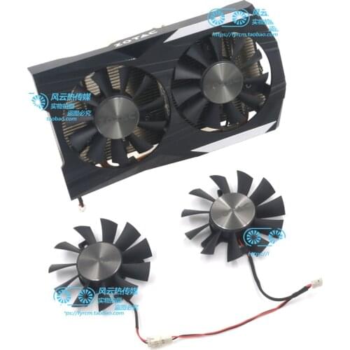 New For ZOTAC GeForce GTX1050 GTX 1050 Ti OC 4GB GDDR5 128BIT For APISTEK GA71S2H ANTA DC12V 2Pin GPU Graphics Card Cooling Fan