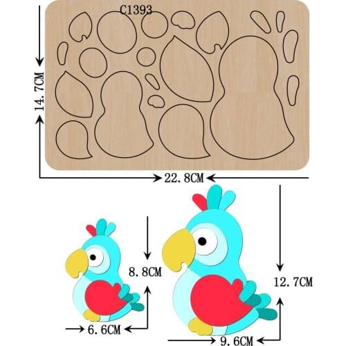 New parrot Wooden die Scrapbooking C-1393 Cutting Dies Multiple sizes