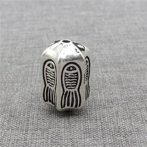 Sterling Silver Faceted Fish Bead for Ocean Sea Bracelet Necklace