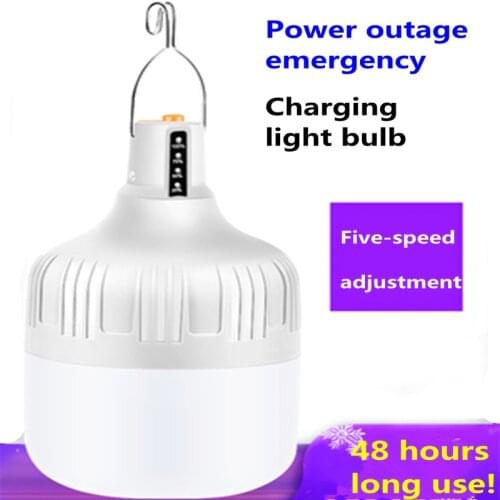 Rechargeable led super bright home mobile wireless lighting emergency power outage bulb portable outdoor camping light bulb