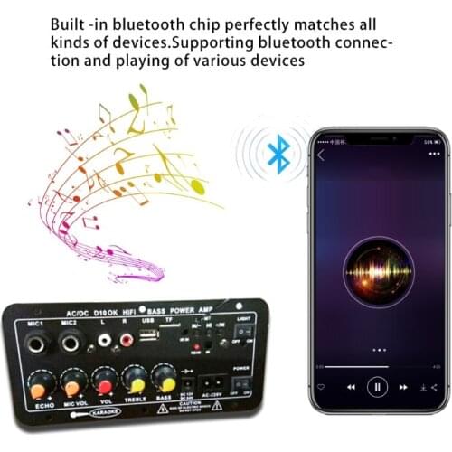 Bluetooth Amplifier Board Power Amp 12V 24V 220V Car Subwoofer Amplifiers Speaker Home Theater Sound System
