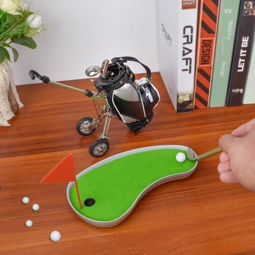 Golf Gift Set Golf Decoration Hitting Entertainment Toy Desktop Decoration Game For Father Colleague Anniversary Gift