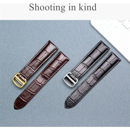 Watch Band For Tank Series Solo W6700255 Genuine Leather Watch Strap 16/18/20/22mm Bracelet For Men Watchbands