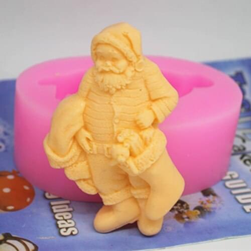 Santa C450 soap mold/handmade soap mold/silicone soap mold
