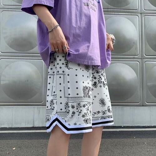 National tide cashew flower shorts casual beach pants American trend new street hip-hop five-point pants loose sweatpants