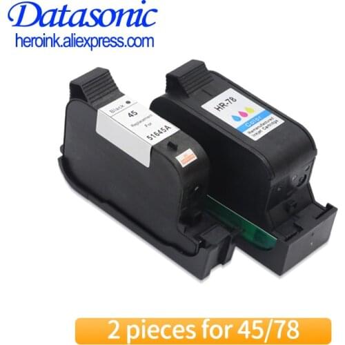 Datasonic Compatible ink cartridges For HP 45 78 deskjet 1220c 3820 3822 6122 6127 930c 932c 940c 950c printers For HP45