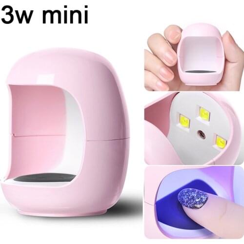 3W Mini Portable Led UV Nail Dryer Lamp Egg Shape Single Nail Gel Polish Machine USB Cable Home Use 30S Drying Lamp Gel Polish