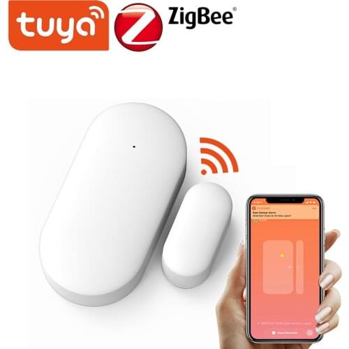 Tuya ZigBee Smart Door Sensor Intelligent Linkage Security Alarm Wireless Door Window Detector Support Tuya / Smart Life APP
