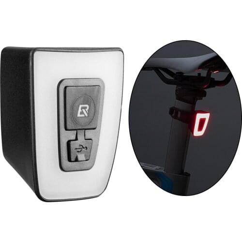 USB Rechargeable Bike Light Warning Safety LED Rear Bicycle Light