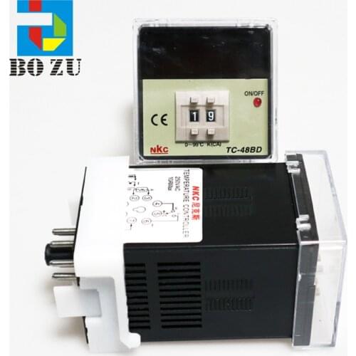 Solvent printer spare part TC 48BD 2 button 6AMax/3 button 10AMax 250VAC NKC brand new Temperature Controller 50/60Hz 1 pcs