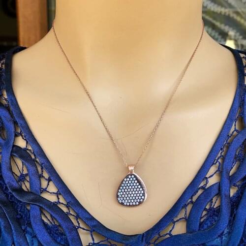 Shaded Leaf 925 Sterling Silver Necklace Women Girls Gift Jewelry Accessories Fashion Handmade Elegant Chain