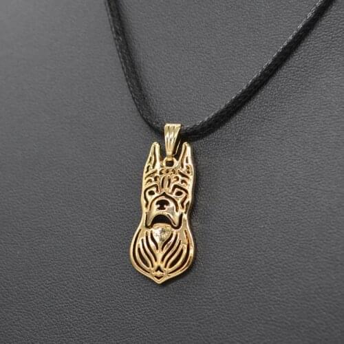 Womens Jewelry Alloy Boxer Dog Necklaces Lovers Metal Necklaces Drop Shipping