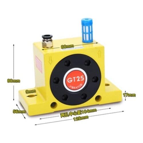 1/4'' GT-25 GT25 bin stock mini Pneumatic Vibrators,Pneumatic Turbine Vibrator pneumatic hammer Arch breaking vibrator PNEU-TEK