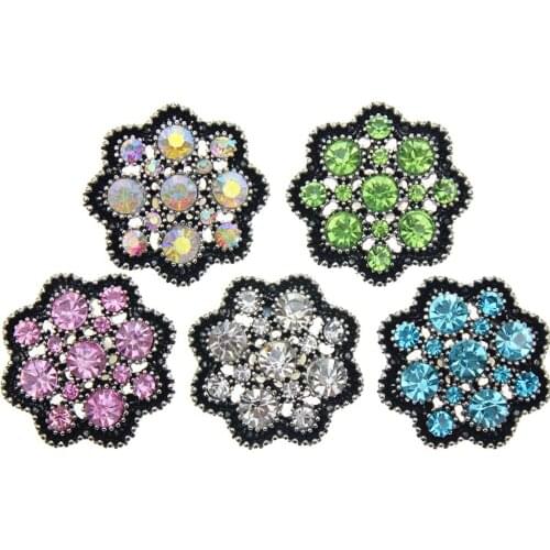 10 Pcs/lot Mix Metal Rhinestone Snaps Jewelry 18-20mm Snaps Buttons fit Snaps Bracelets Necklace Accessory
