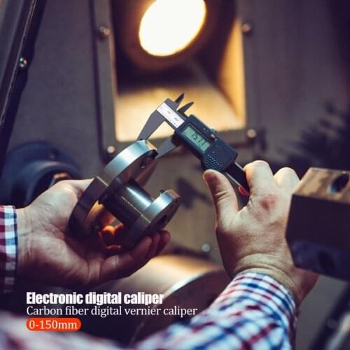 150mm 6 inch LCD Digital Electronic Carbon Fiber Digital Caliper Ruler Vernier Calipers Gauge Micrometer Measuring Tool