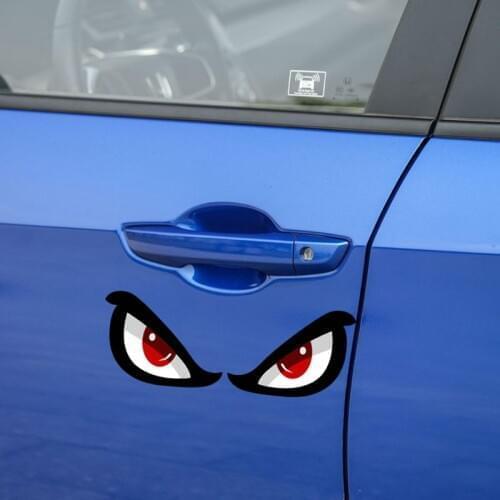 3D Simulation Shark Pattern Sticker Eye Rearview Mirror Car Reflective Sticker Motorcycle Sticker 964B