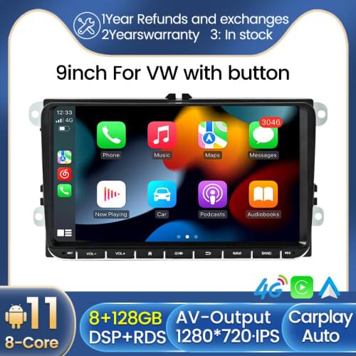 4G LTE Android 10 8Core 4G+64G Car Radio GPS player For VW Volkswagen Golf Polo skoda rapid octavia Radio Tiguan Passat b7