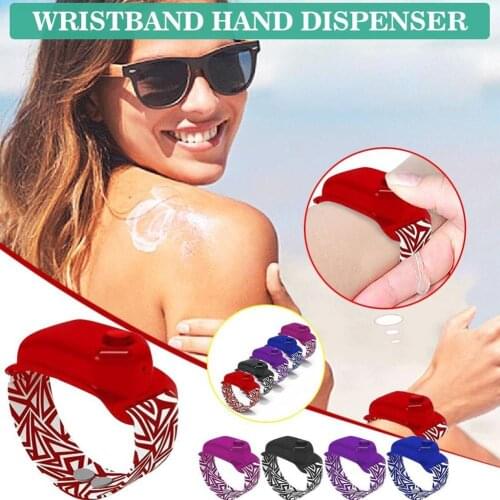 5PCS 10ML Fashion Hand Sanitizer Dispenser Portable Adult Kids Silicone Wristband Hand Dispenser Outdoor Wristband Dispenser