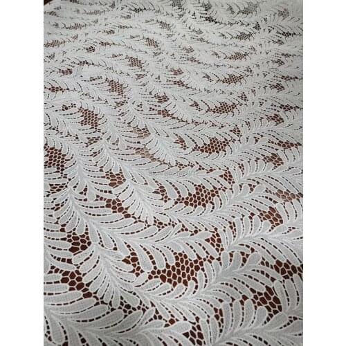 African Cord Water soluble Lace 2019 Latest French guipure Lace Fabric Nigeria For Evening Dress High Quality white lace fabric