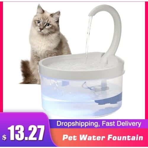 Pet Cat Fountain LED Blue Light USB Powered Automatic Water Dispenser Cat Feeder Drink Filter Pet Cat Water Bowl поилкадля кошек