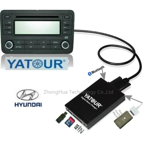 Yatour YTM07 Digital Music Car CD Changer USB SD AUX Bluetooth adapter ipod/iphone interface for Hyundai/Kia MP3 Plyer
